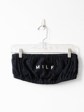 MILF Black Terry Tube Top by Fashion Brand Company